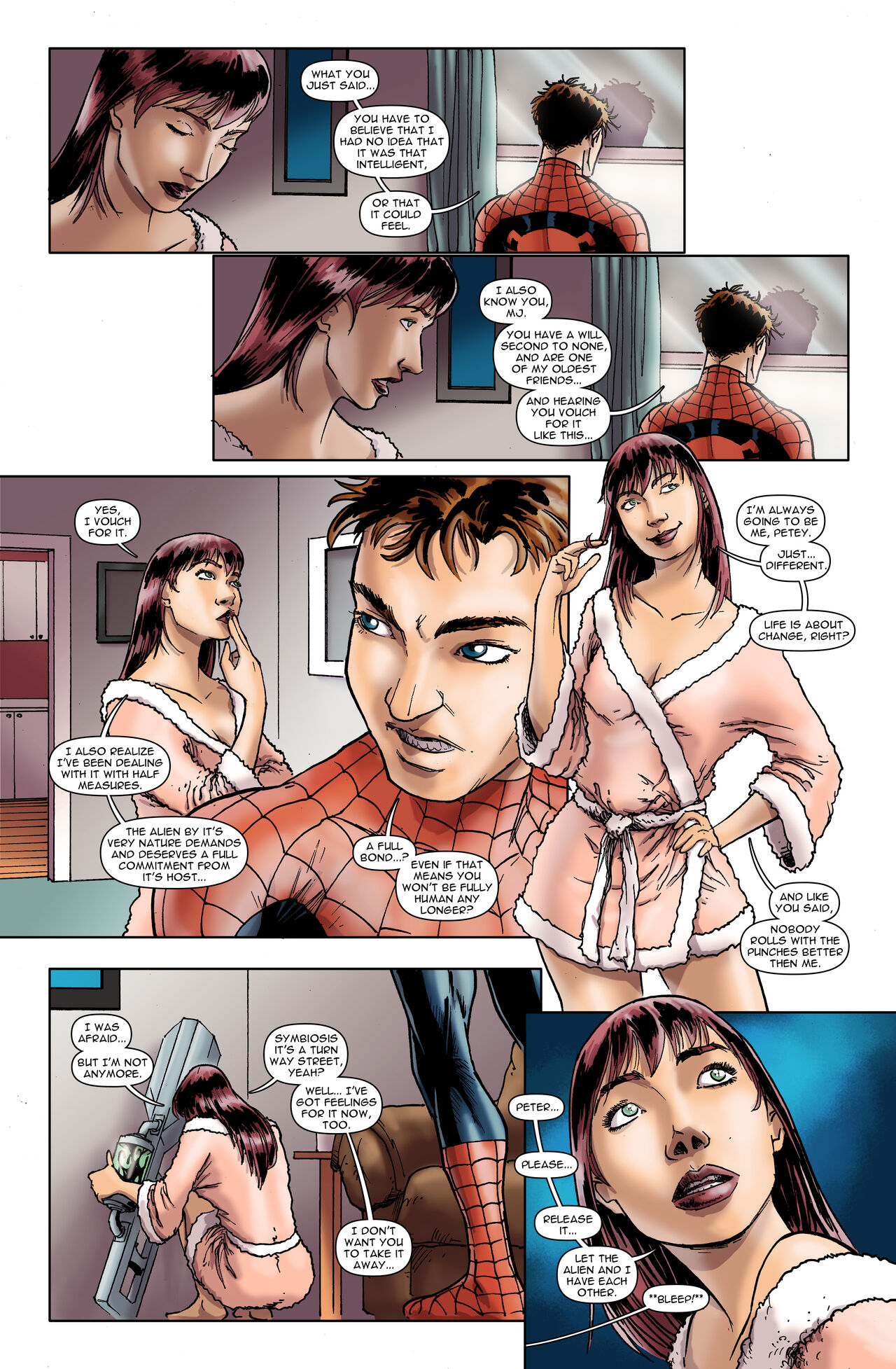 Mary Jane Alternate Reality Becoming She Venom Page Comic