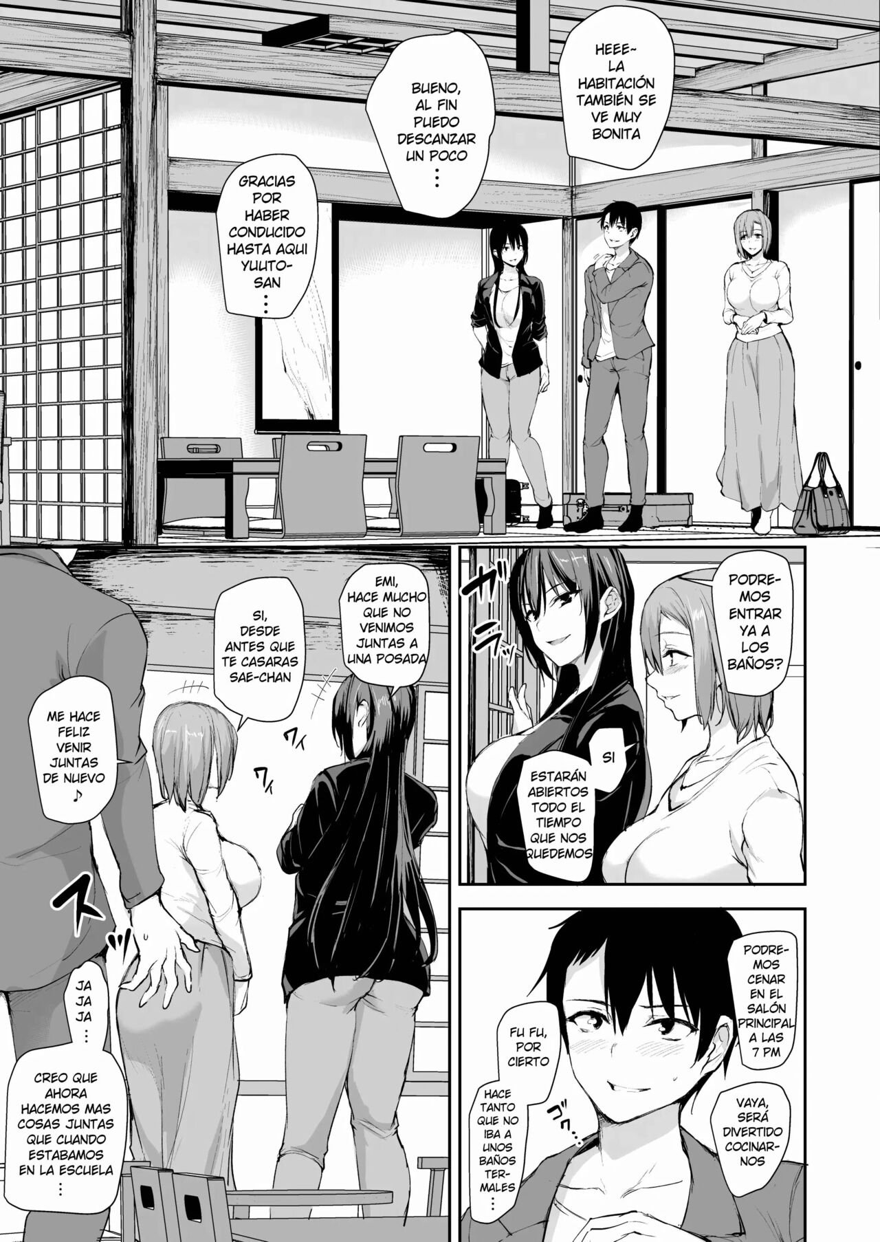 Kyonyuu ga Futariinai to Bokkishinai Otto no Tame ni Tomodachi o Tsuretekita Tsuma Ch.2 | No se me para sin dos pares de Grandes Tetas, asi que mi Esposa trajo una Amiga cap.2 page 8 full