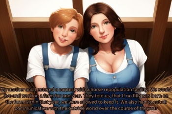 (AI generated) my mother and I end up on a farm cover