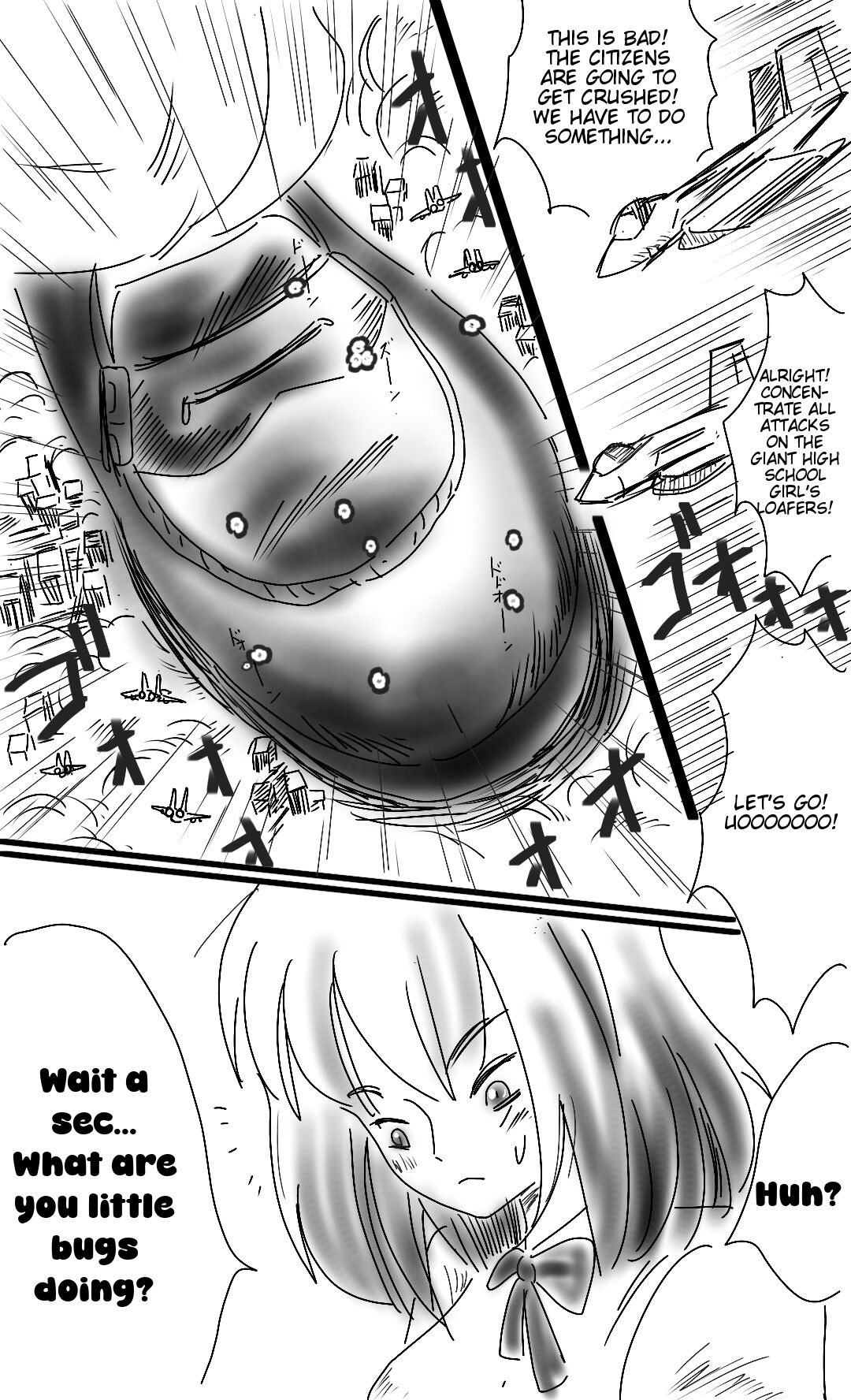 The super-giant high school girl appears again page 12 full