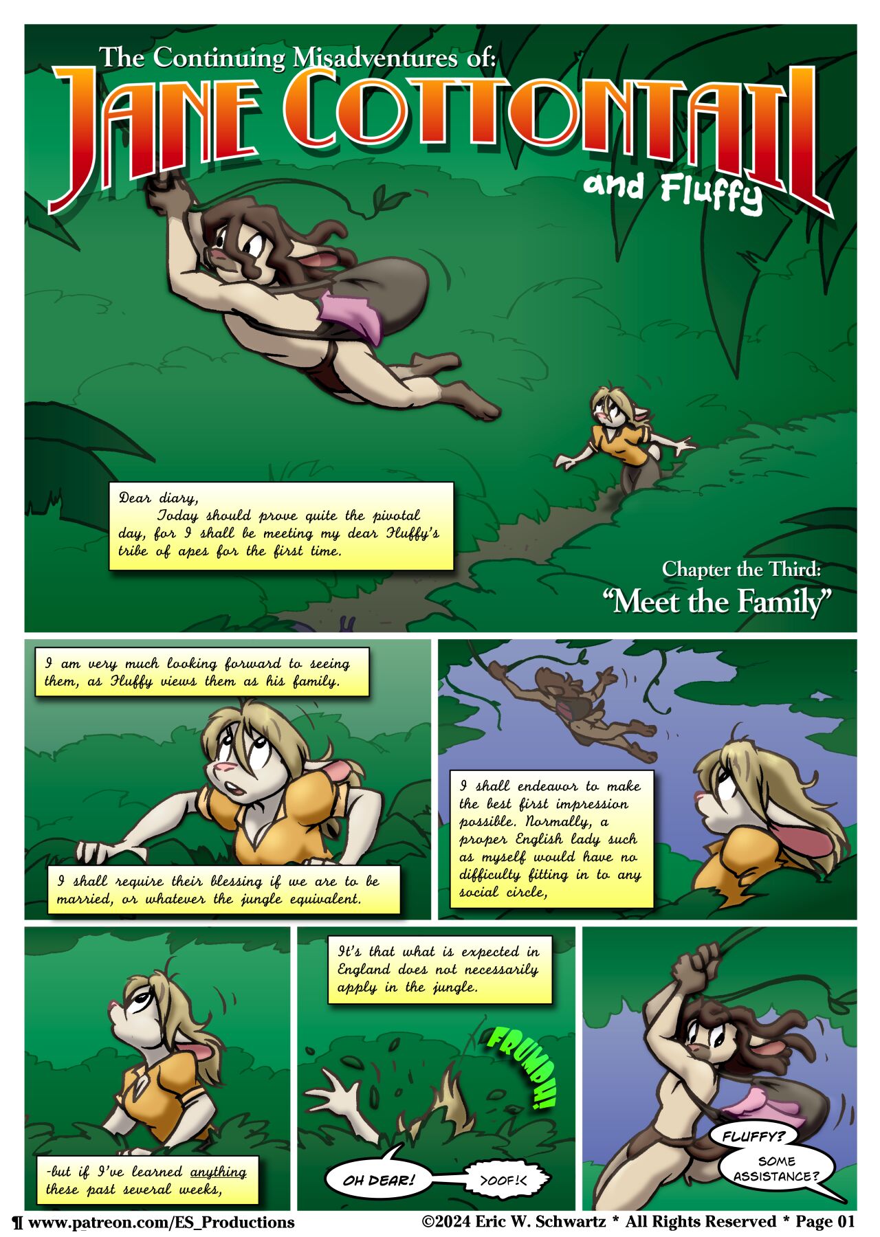 The Continuing Misadventurs of Jane Cottontai and Fluffy: Chapter 3 - Meet the Family page 2 full