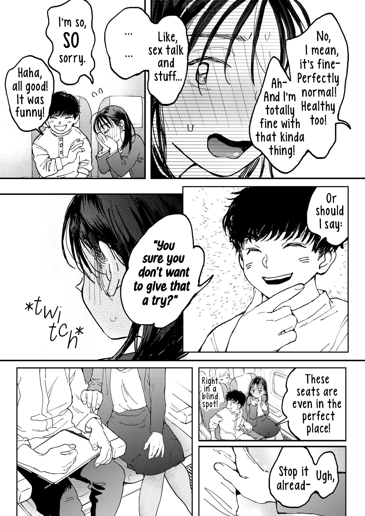 Muramura OL-san wa Hikouki no Naka demo Seiyoku o Mitashitai | Horny OL-san, even on an Airplane, Wants To Satisfy Her Sexual Desires page 12 full