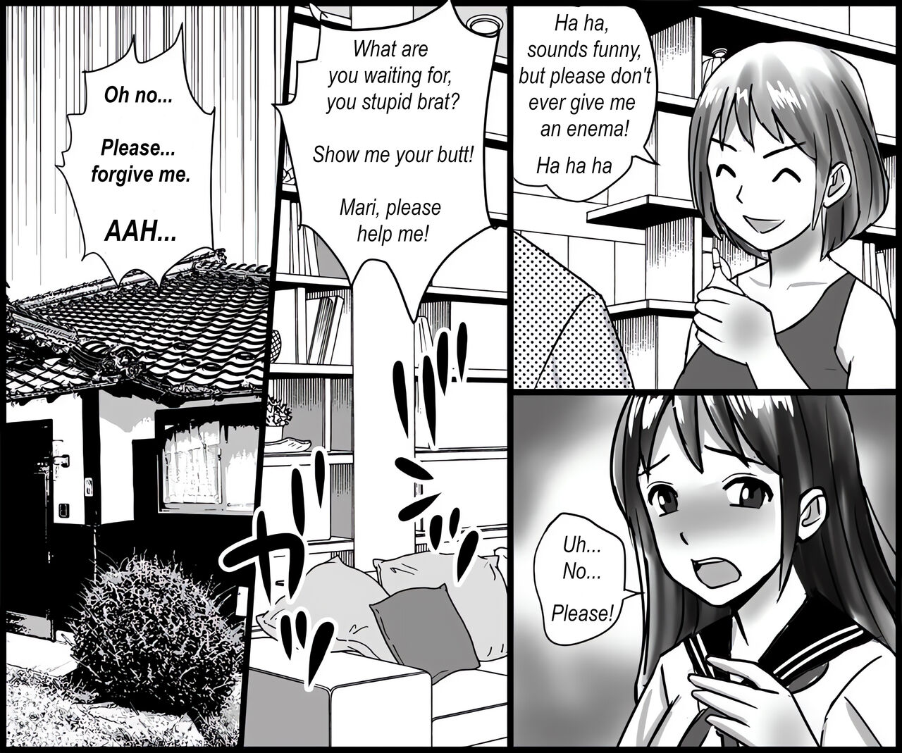 Mamahaha to Imouto ni Yoru Zankoku Shuuchi Ijime | Humiliated and punished by my stepmother and stepsister page 11 full