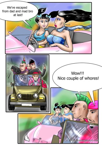 [DrawingIncest] Mom's, daughter's punishment for bad guys cover