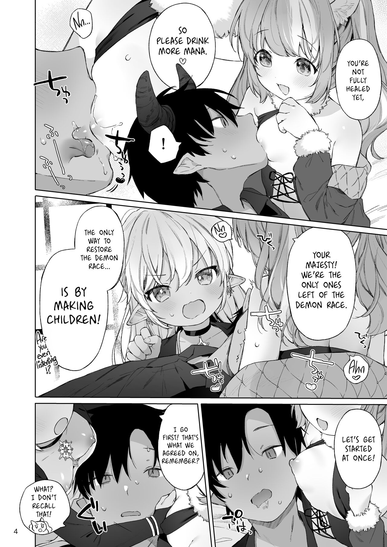 Maou-sama! Mazoku Fukkatsu ni wa Kozukuri shika Arimasen! | Your Majesty! The Only Way to Restore the Demon Race is by Making Children! page 5 full