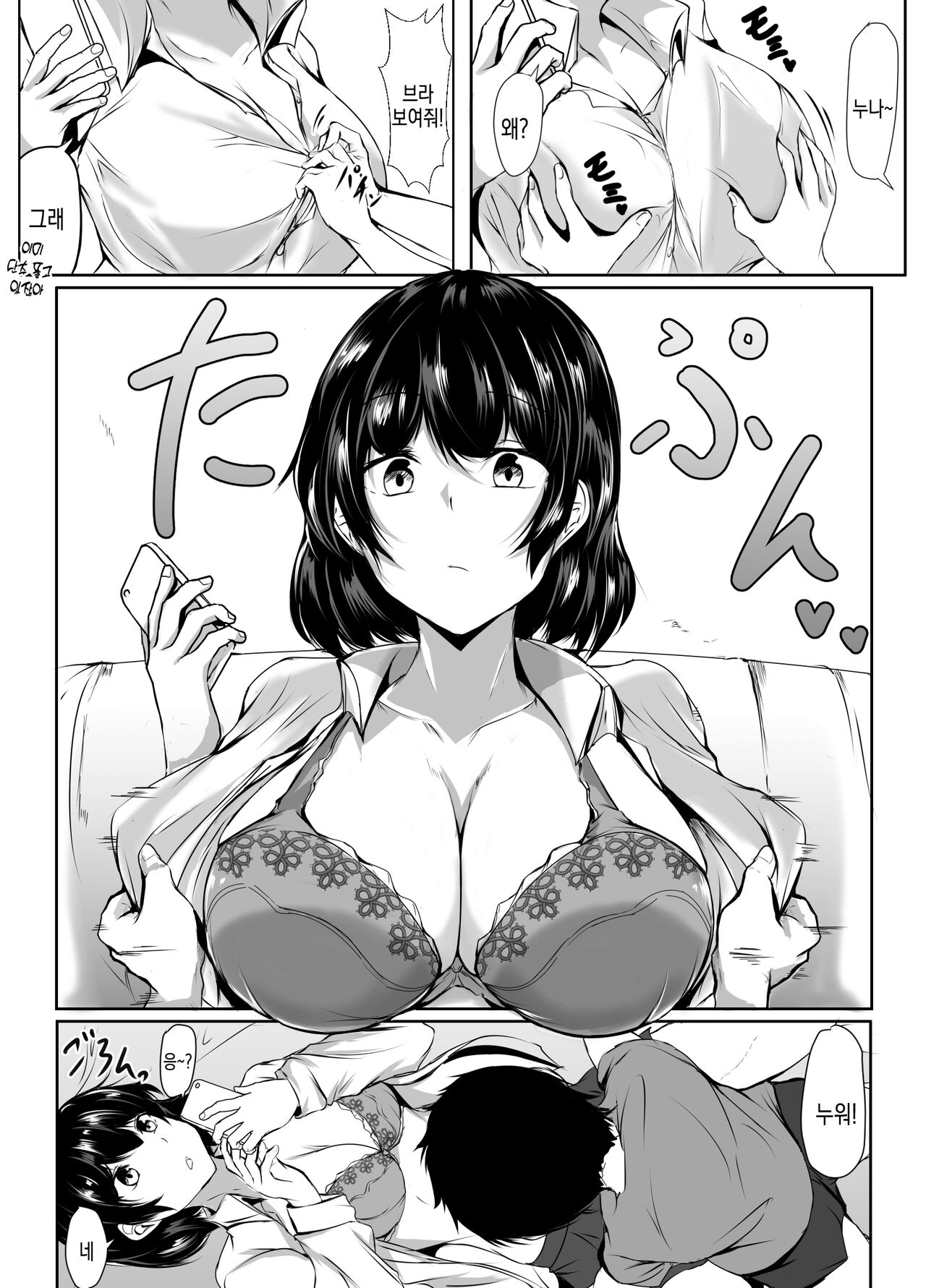 Otouto no Ecchi na Itazura ni Kanyou Sugiru Mukiryoku na Ane | 동생의 야한 장난에 너무나도 자비로운 무기력한 누나 page 4 full