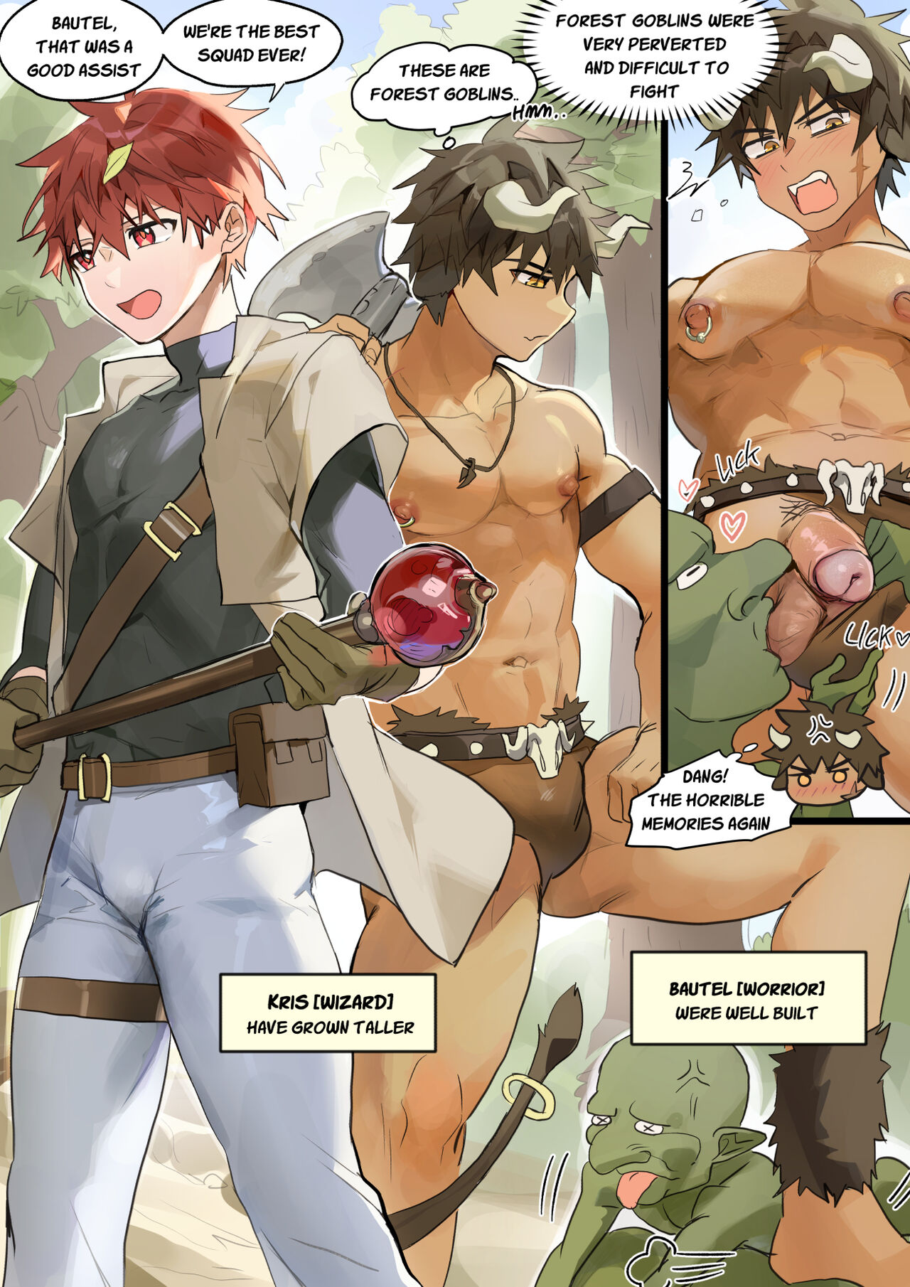 Artist Takk: Kris And Bautel: Trapped In A Goblin Cave - Page 1 - Comic  Porn XXX