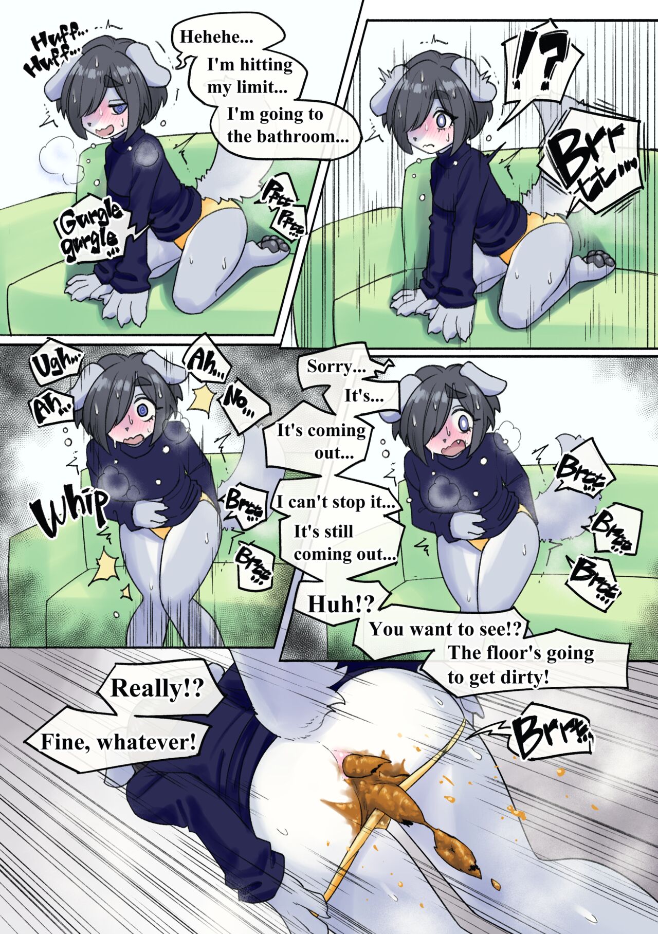 Dog Lady Showing Poop page 10 full