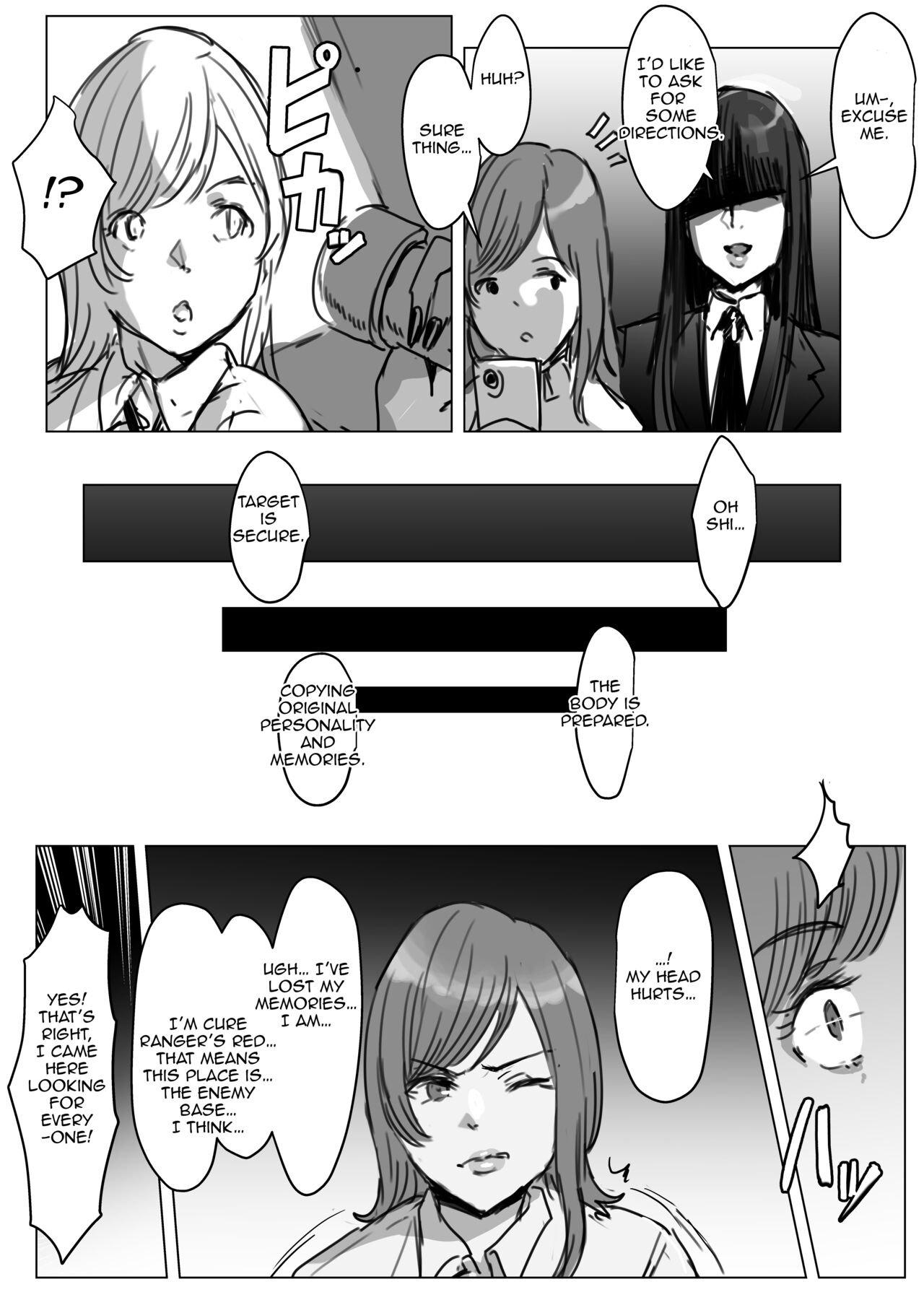 Meshi Shinja - Sentai Red's Dick Battle with a Futanari Monster Tale page 4 full