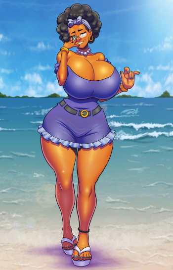 [DarkerEve/Anderson07] Rita Candela on the Beach (Lito Suguru's OC) cover