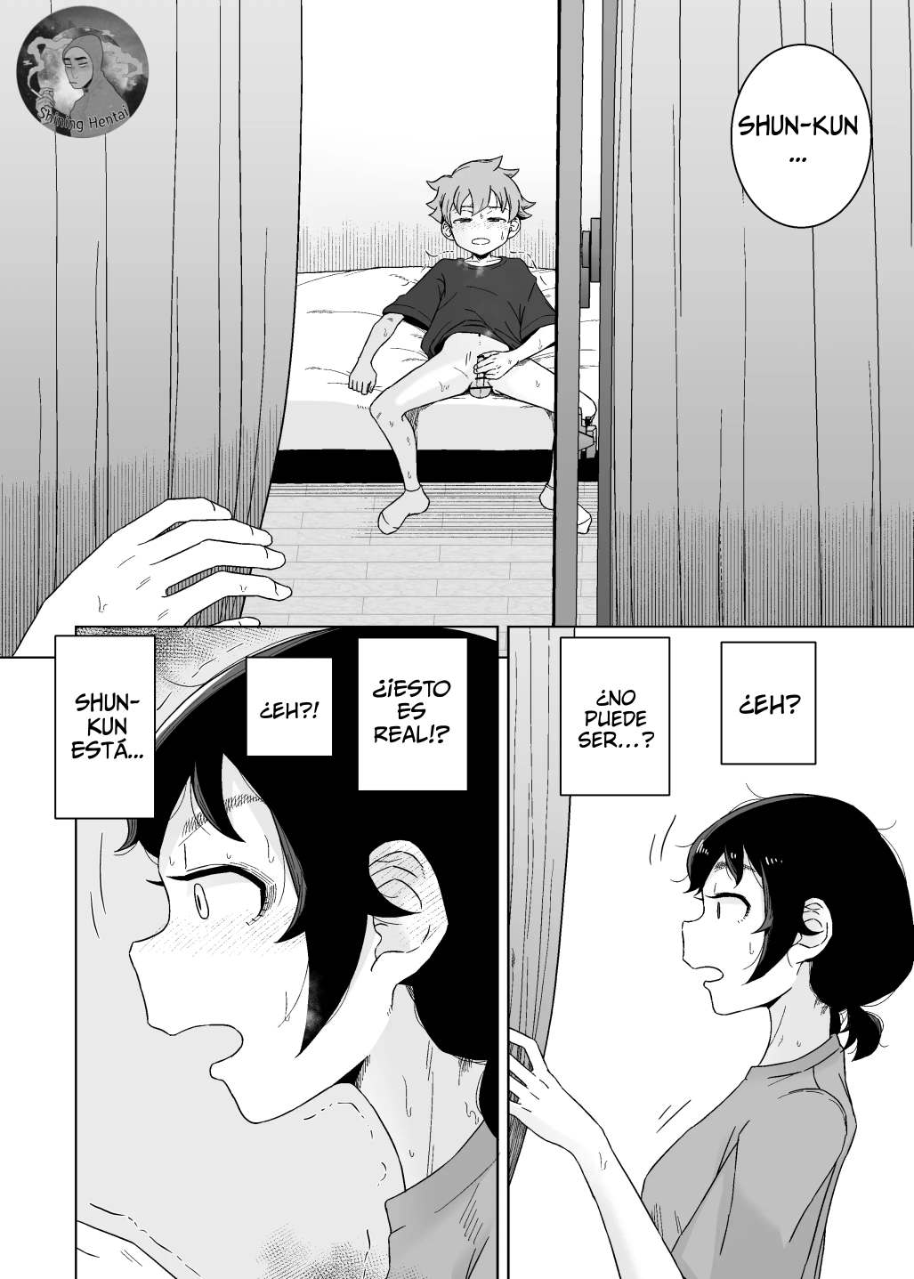 Onanie Izon Jidaraku Joshi wa Shounen no Onanie o Nozokimisuru. | Una chica autocrítica y adicta a la masturbación observa a un chico masturbarse. page 12 full
