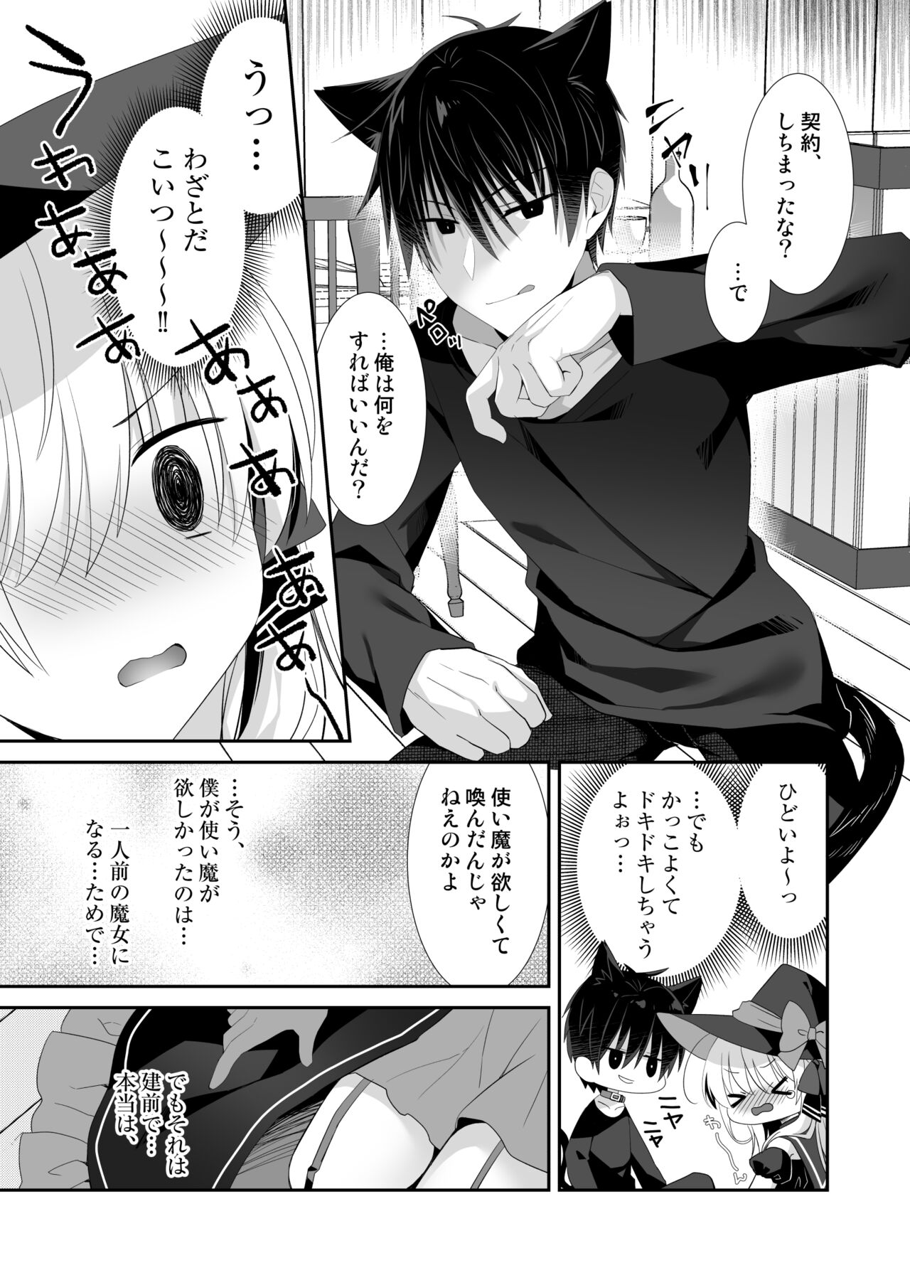 ポンコツ魔女とイジワルな猫。-召喚した使い魔が言うことを聞いてくれません！- page 12 full