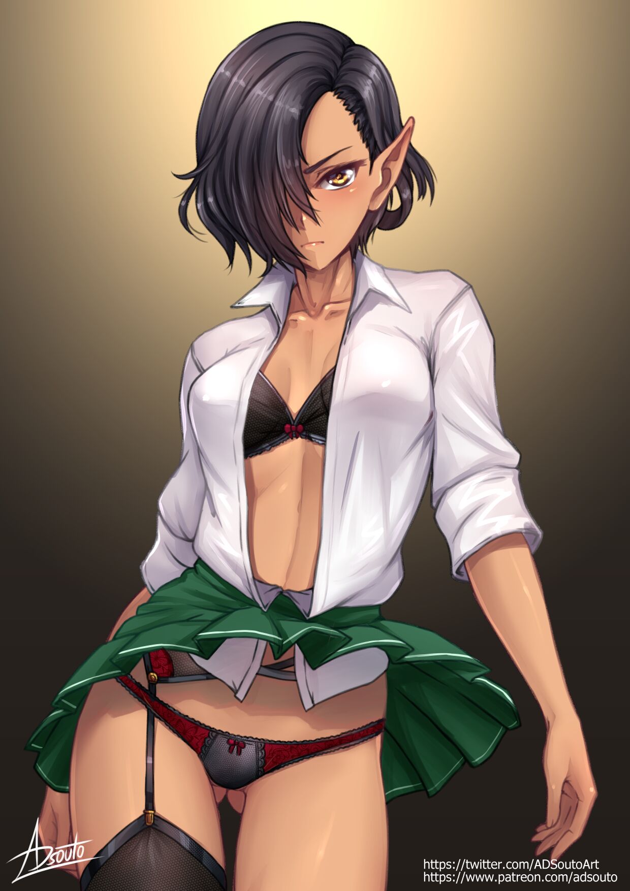Luca, Half Dark-Elf Warrior / Kuroinu 2 page 7 full