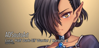 [ADSouto] Luca, Half Dark-Elf Warrior / Kuroinu 2 cover