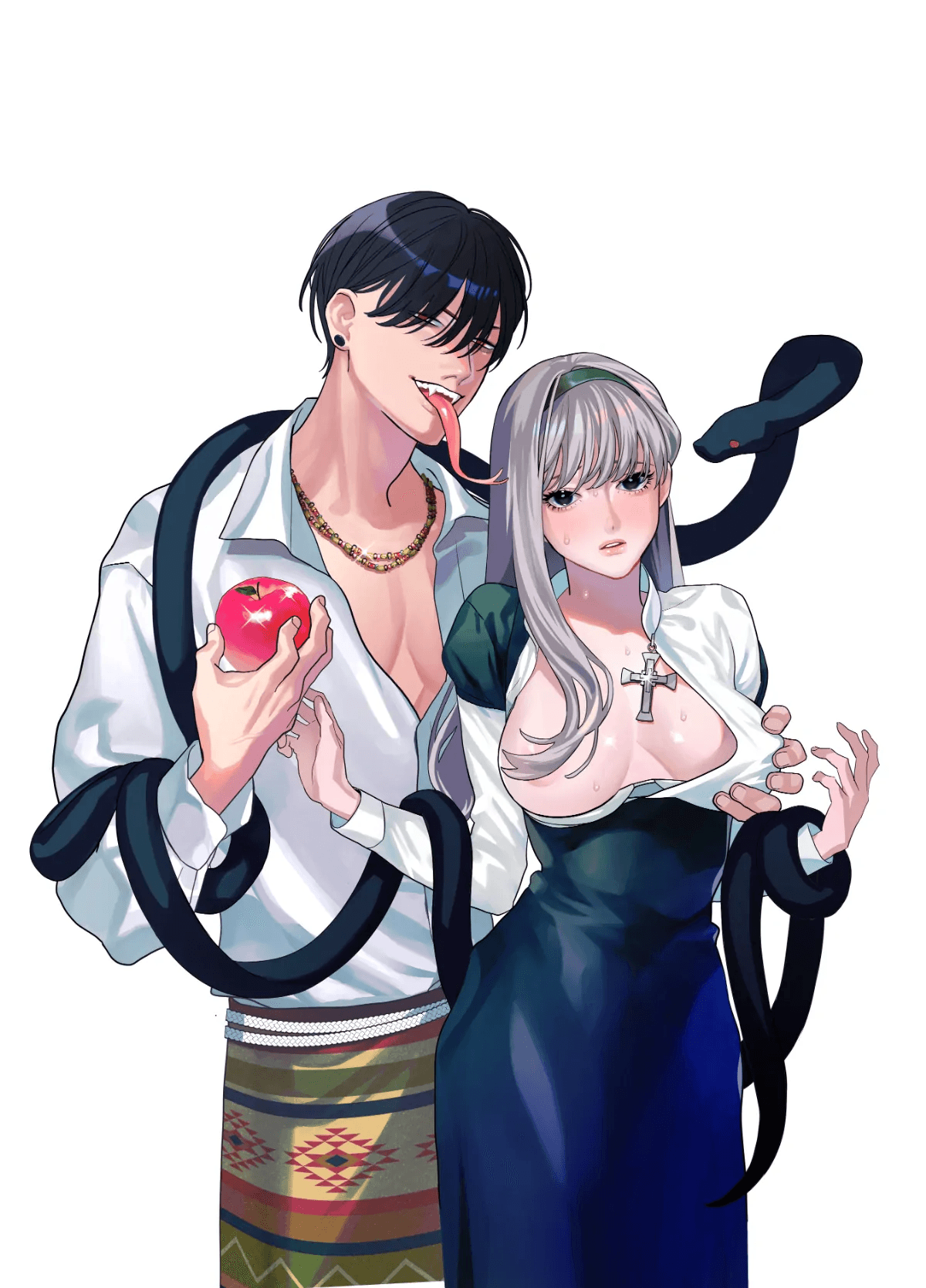 Tsumi wo Okashita Shuudou Onna wa Orochi no Mamono ni Zange suru | Sinful Nun Pays Penitence To The Serpent page 1 full