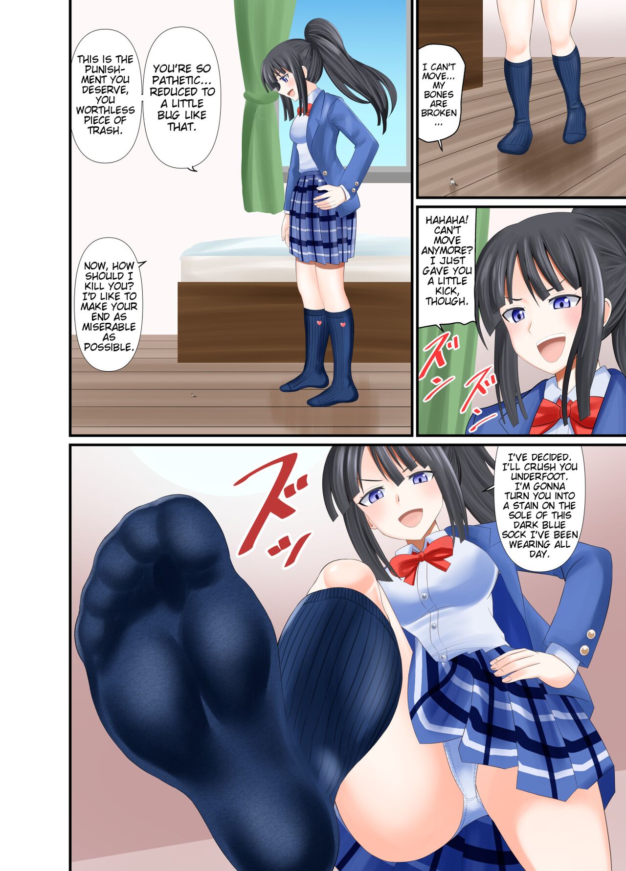 Crushed by navy blue socks page 4 full