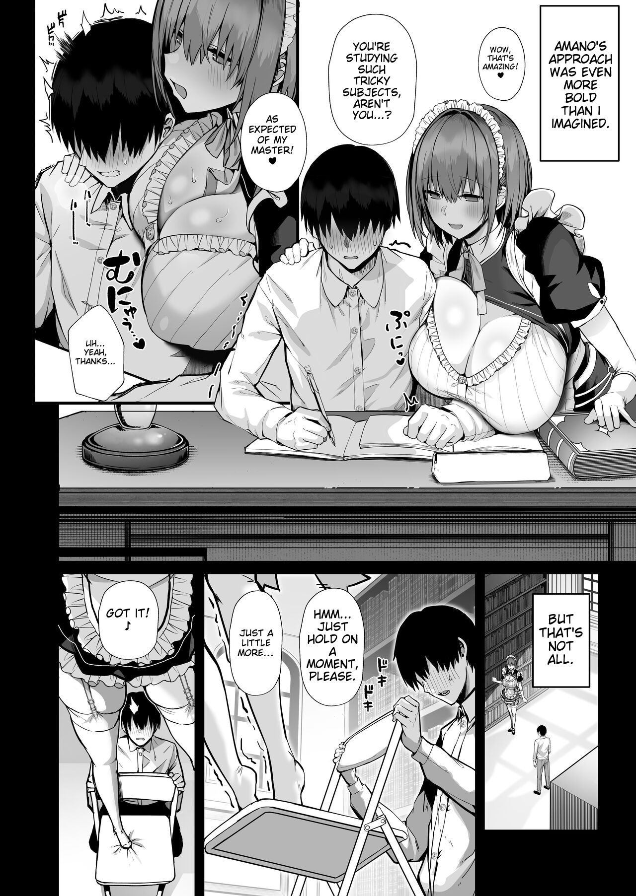 Love Maid -Yasashikute Amaama na Kyonyuu Ero Maid San to SEX Shimakuru Ohanashi- | Love Maid -A Story of Wild Escapades With a Sweet and Tender Busty Erotic Maid!- page 9 full
