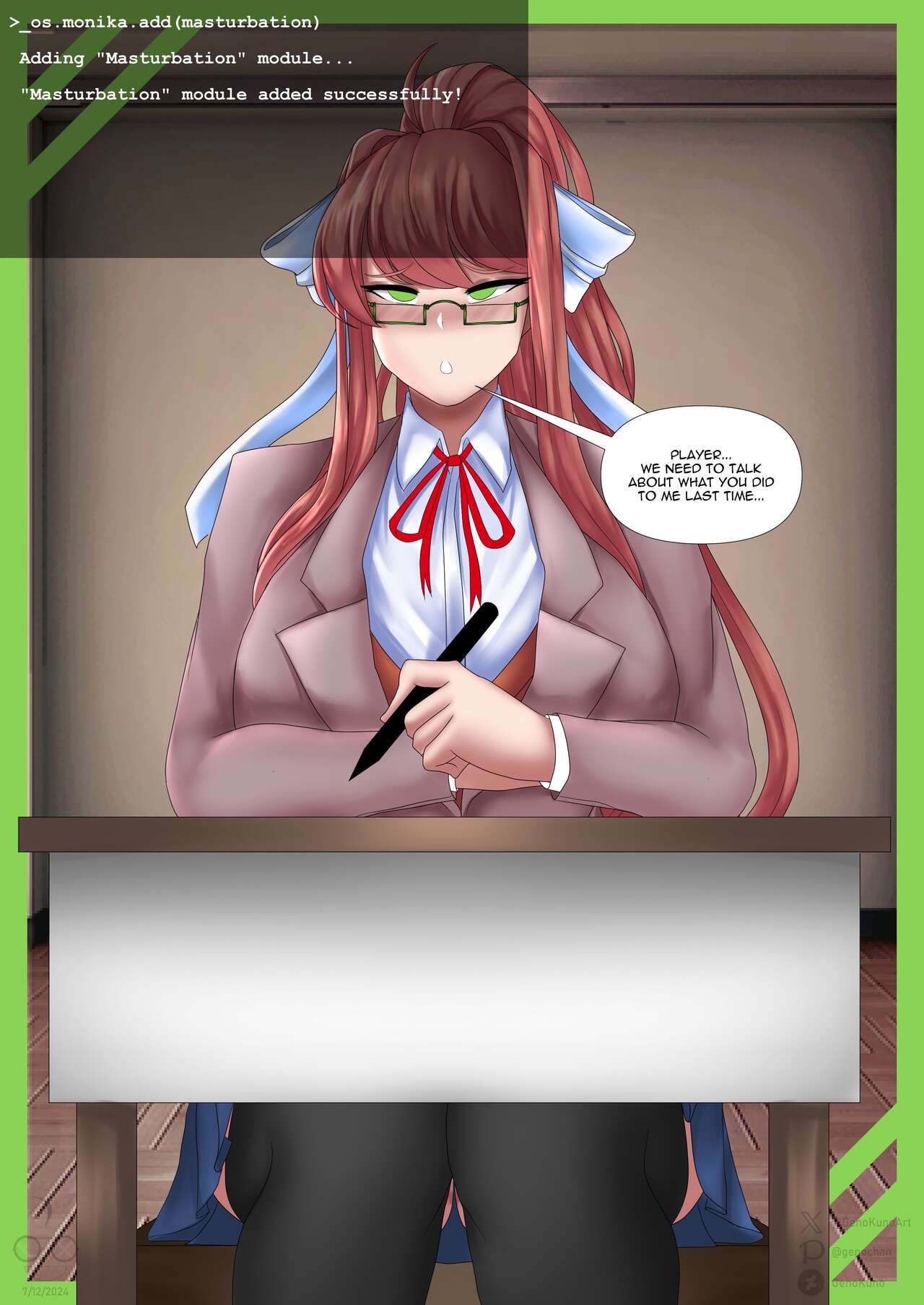 GenoKunoArt's Monika Masturbating Set page 1 full