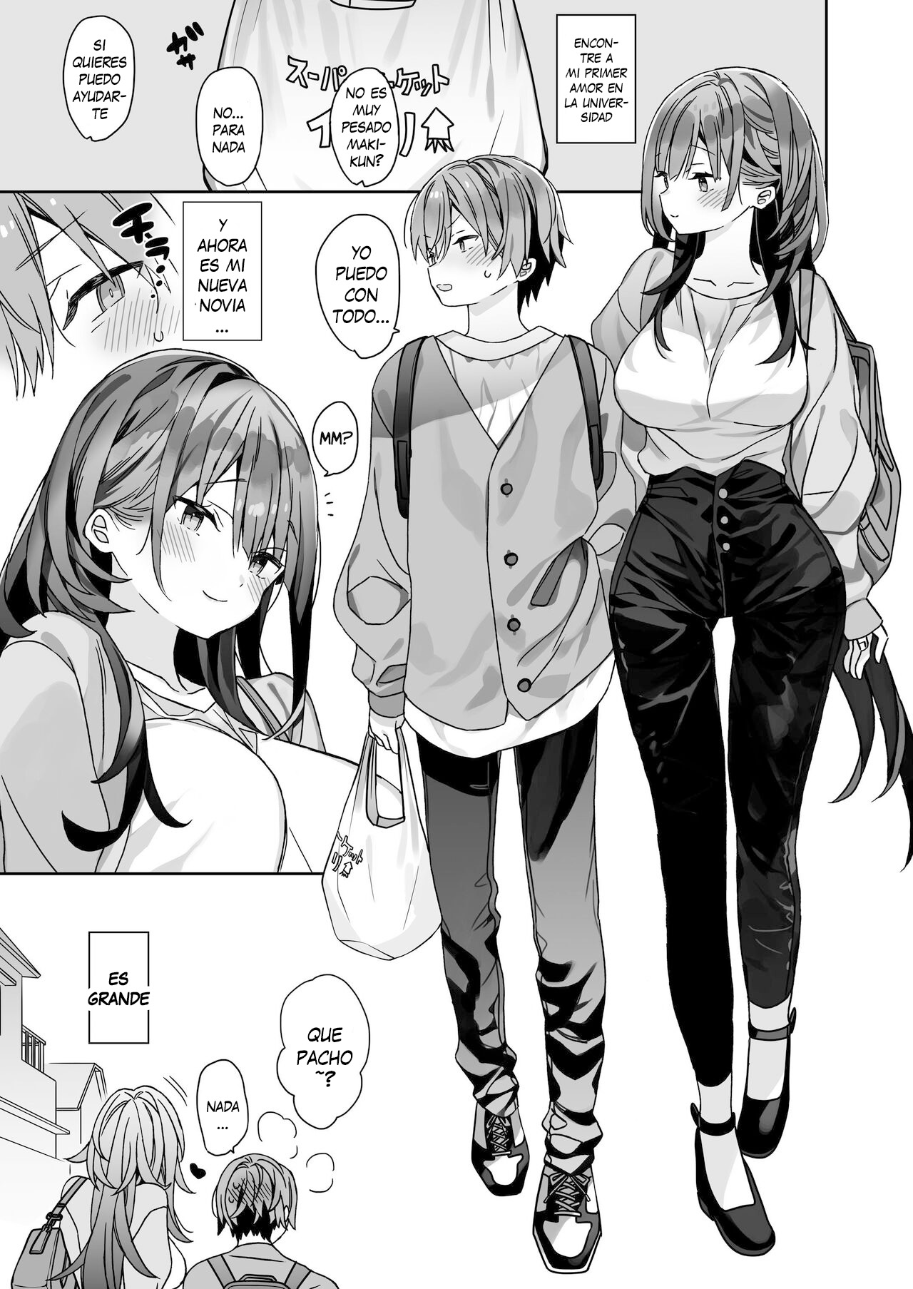 Kogara na Otokonoko ga Dekai Onnanoko to H | Tipo Pequeno Tiene Sexo con Enorme Mujer page 4 full