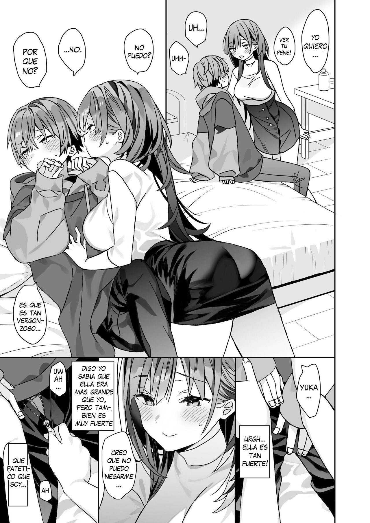 Kogara na Otokonoko ga Dekai Onnanoko to H | Tipo Pequeno Tiene Sexo con Enorme Mujer page 8 full