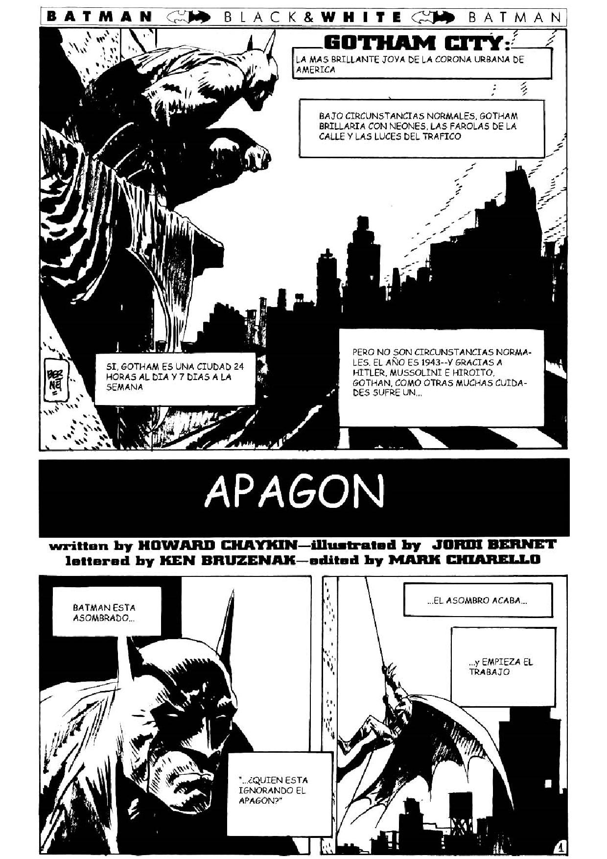 Batman Black and White: Apagon page 1 full
