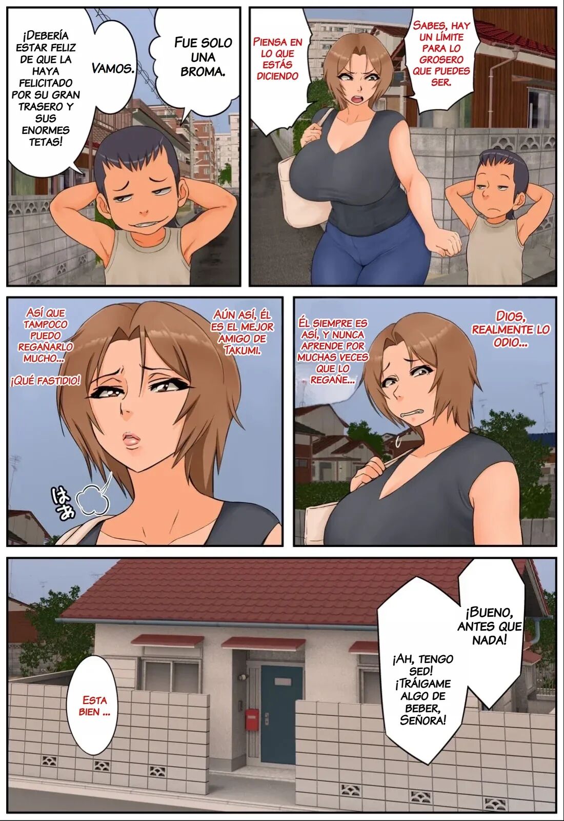 Tomodachi no Hahaoya ga Keitai no Motoyan datta node Yowami o Nigitte Yaritai Houdai shite mita 1 | Aprovechare la Debilidad de mi Amigo, Cuya Madre era una Ex-yanki y Hare lo que me Plazca con Ella 1 page 9 full