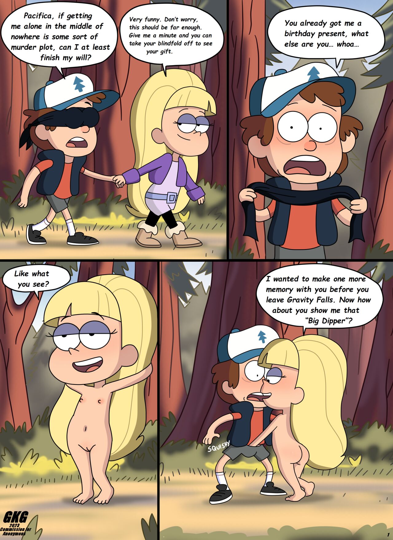 Pacifica and Dipper Mini-comic page 1 full