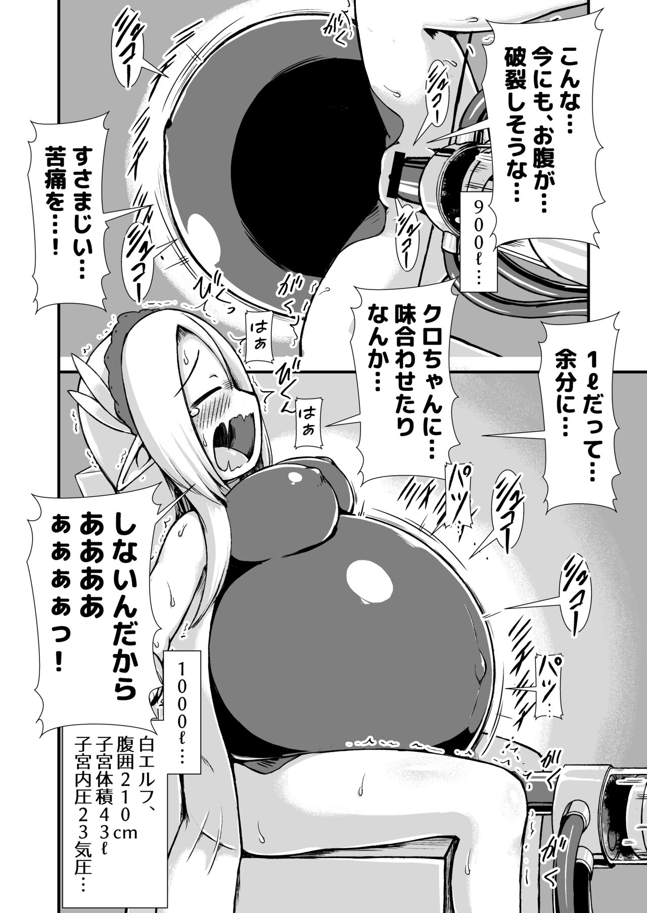 白黒エルフ膨腹破裂_binf page 11 full