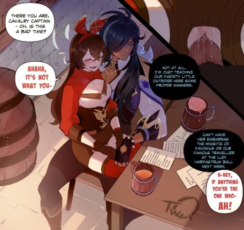 [ThiccwithaQ / Nyantcha] Amber NTR with Kaeya (Genshin Impact) [English] cover