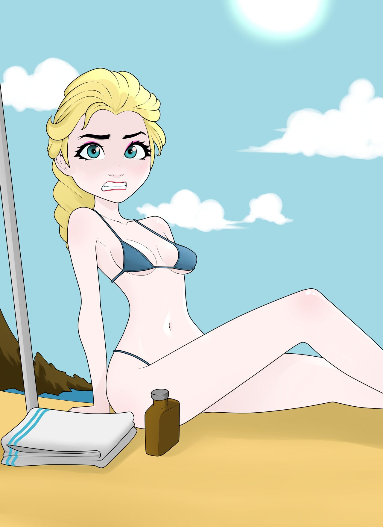 Elsa and Anna Get Sunkissed! page 9 full