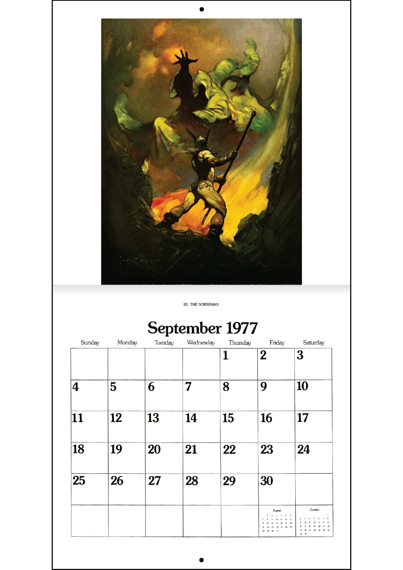 The 1977 Frank Frazetta Calendar page 11 full