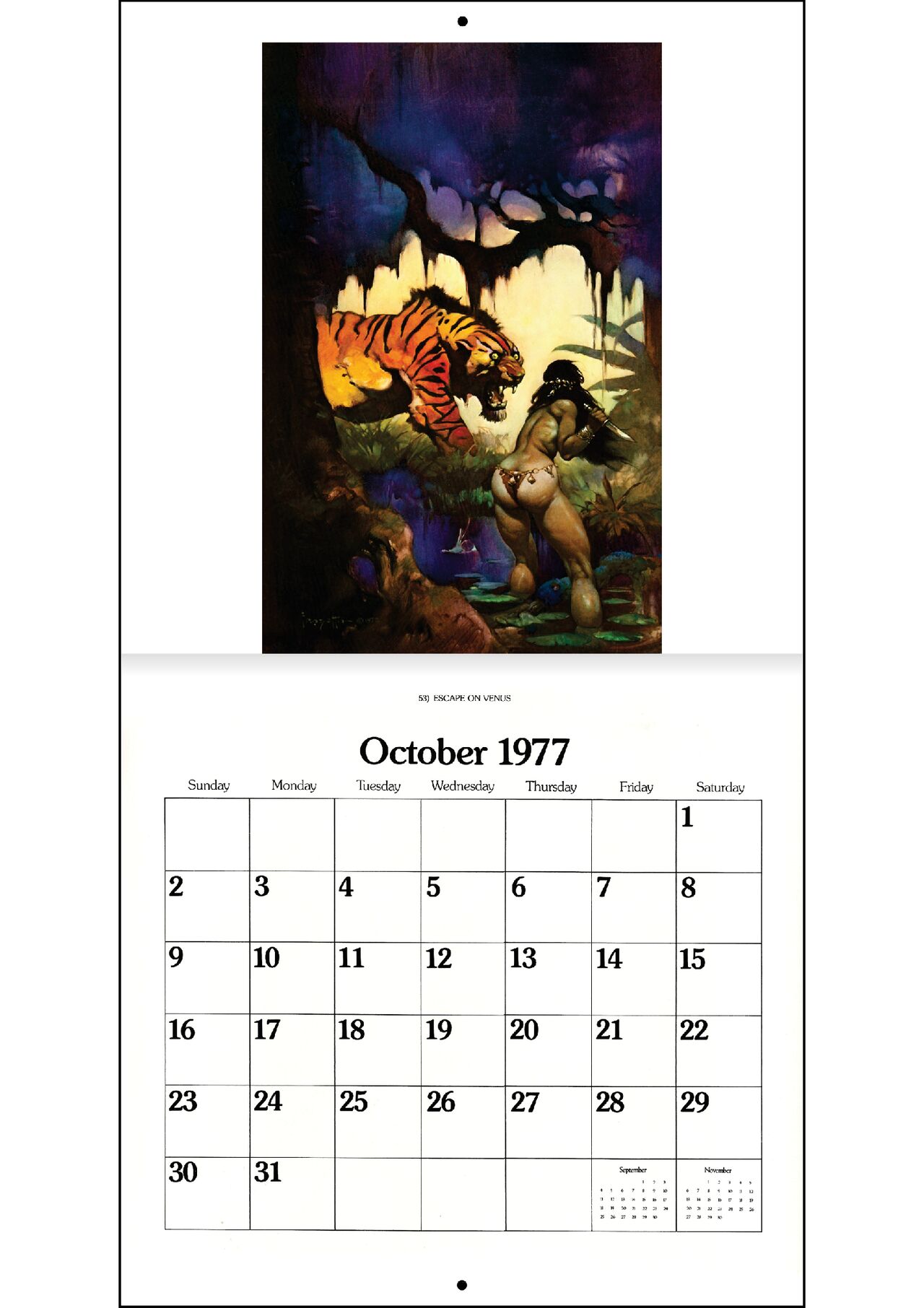The 1977 Frank Frazetta Calendar page 12 full