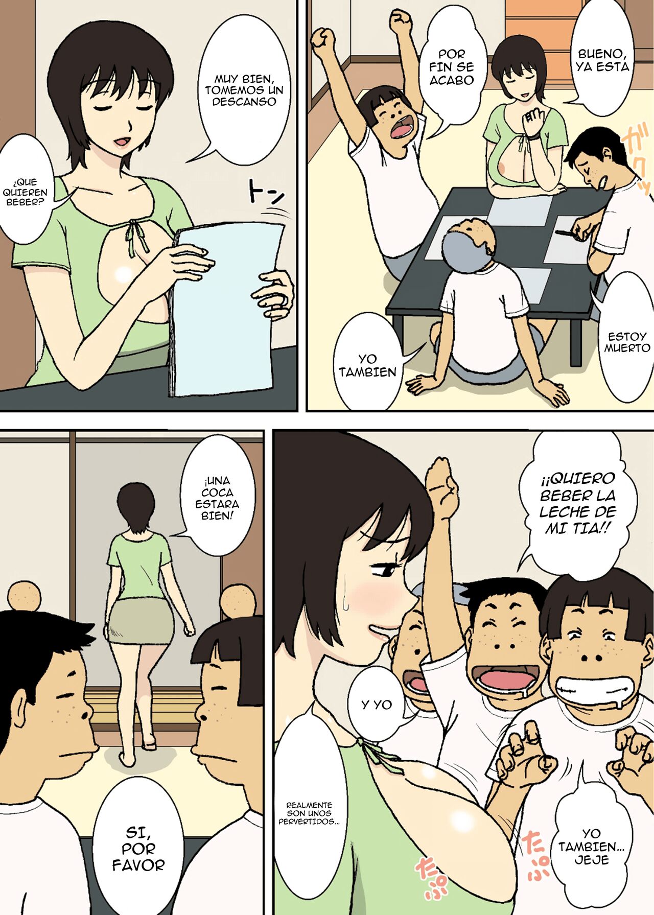 Warugaki to Kyonyuu Mama | Unos Chicos Traviesos y una  Esposa Tetona   Sin Censura page 8 full