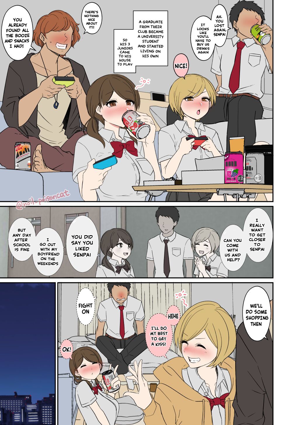 Senpai no Ie de Deisui shita Onnanoko-tachi no Hanashi page 2 full