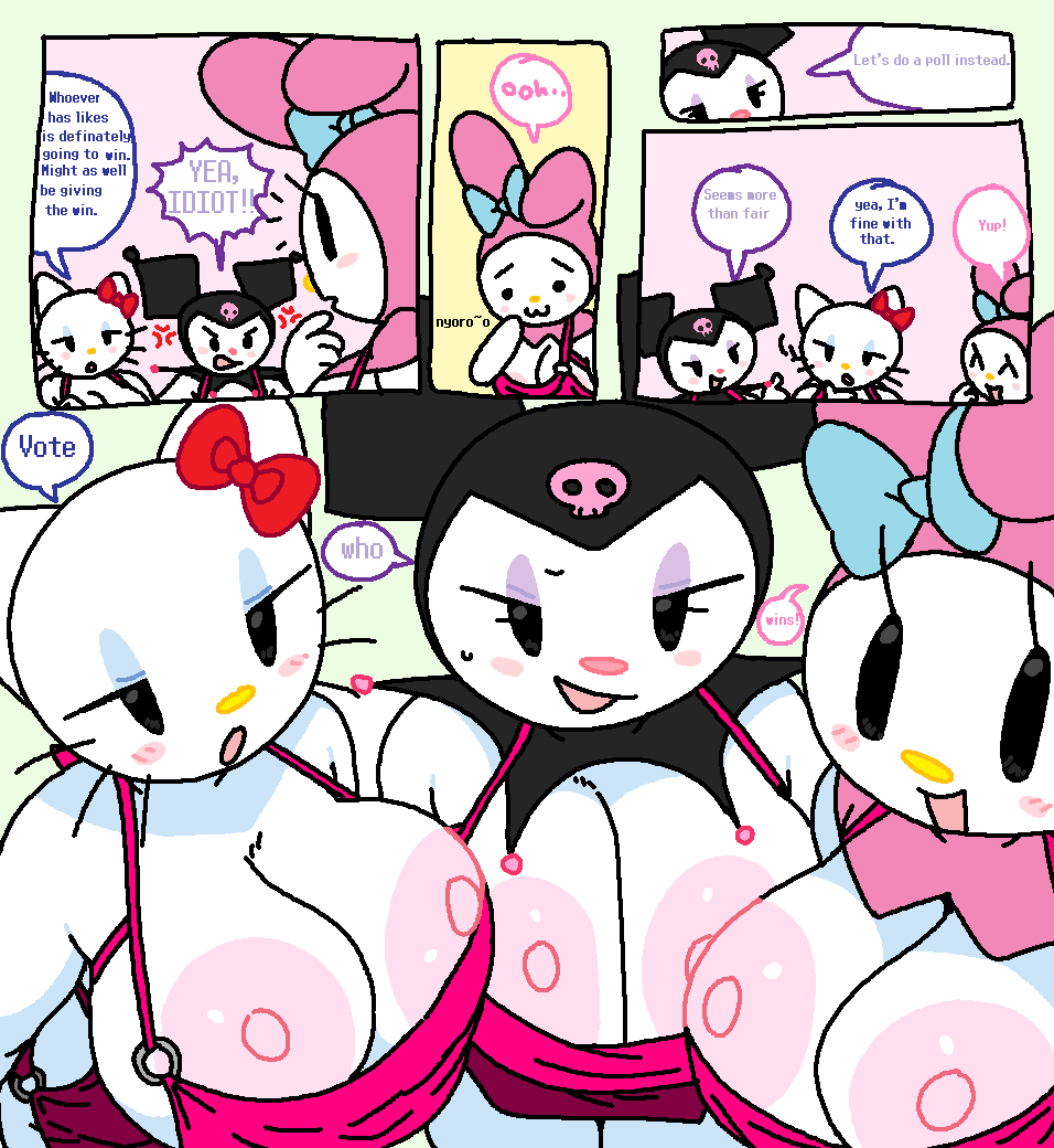 Kitty, Melody & Kurumi's night dress page 9 full