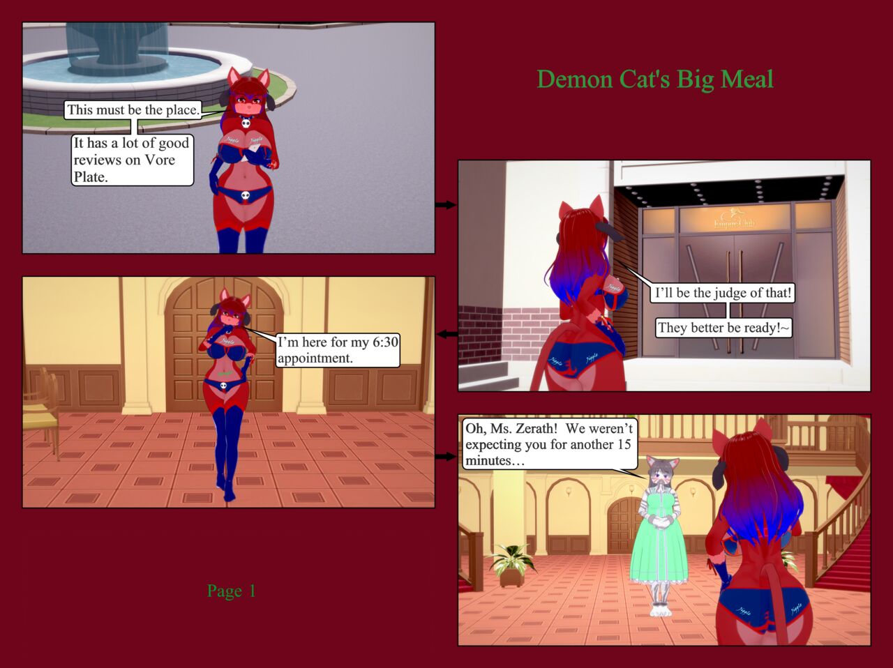 Demon Cat's Big Meal page 1 full