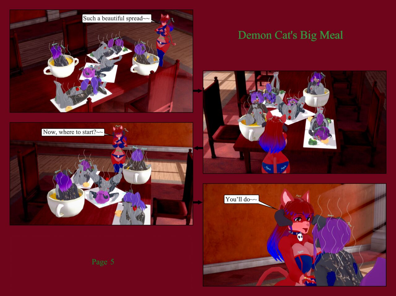 Demon Cat's Big Meal page 5 full