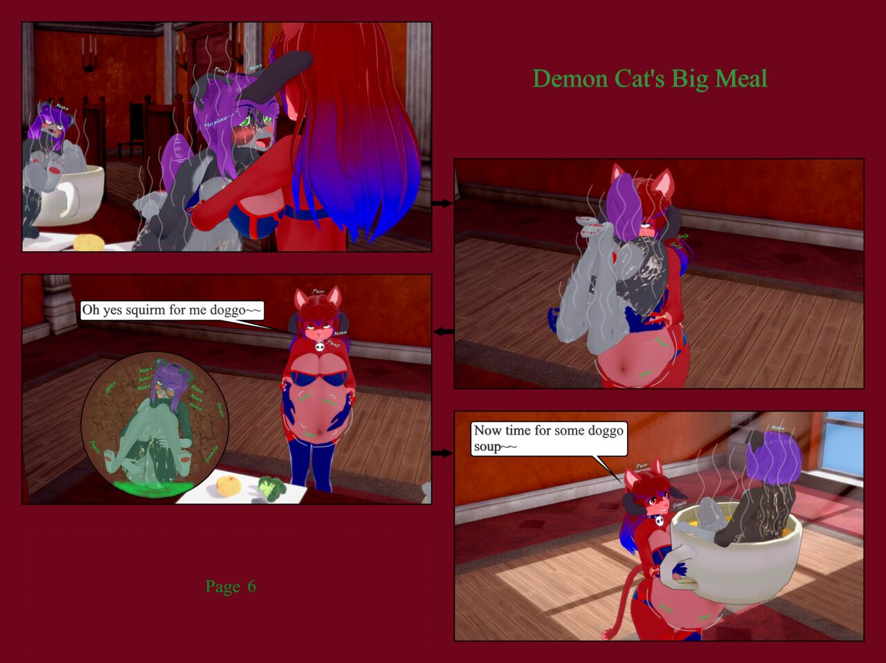 Demon Cat's Big Meal page 6 full