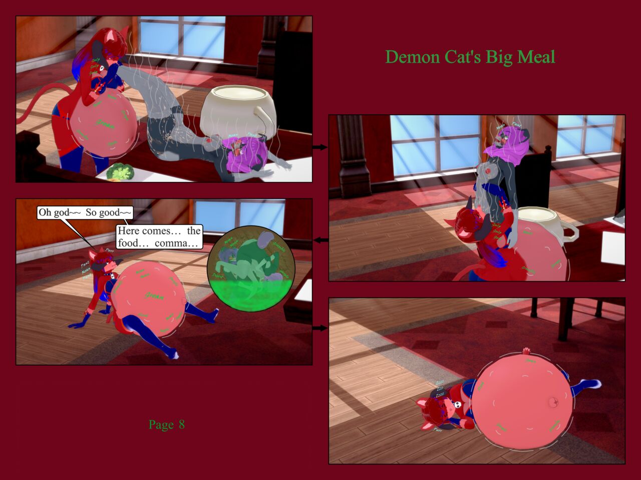 Demon Cat's Big Meal page 8 full