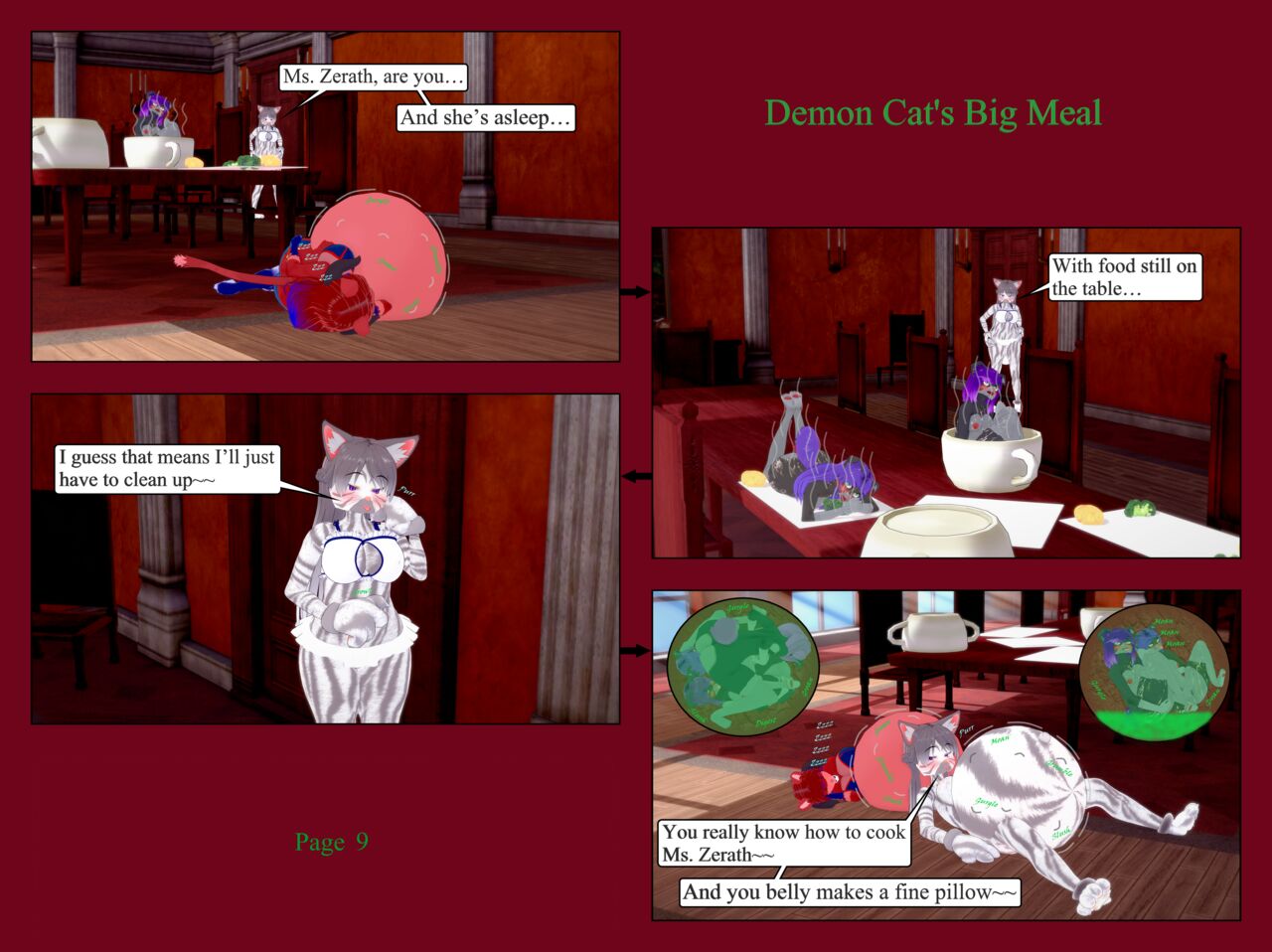 Demon Cat's Big Meal page 9 full