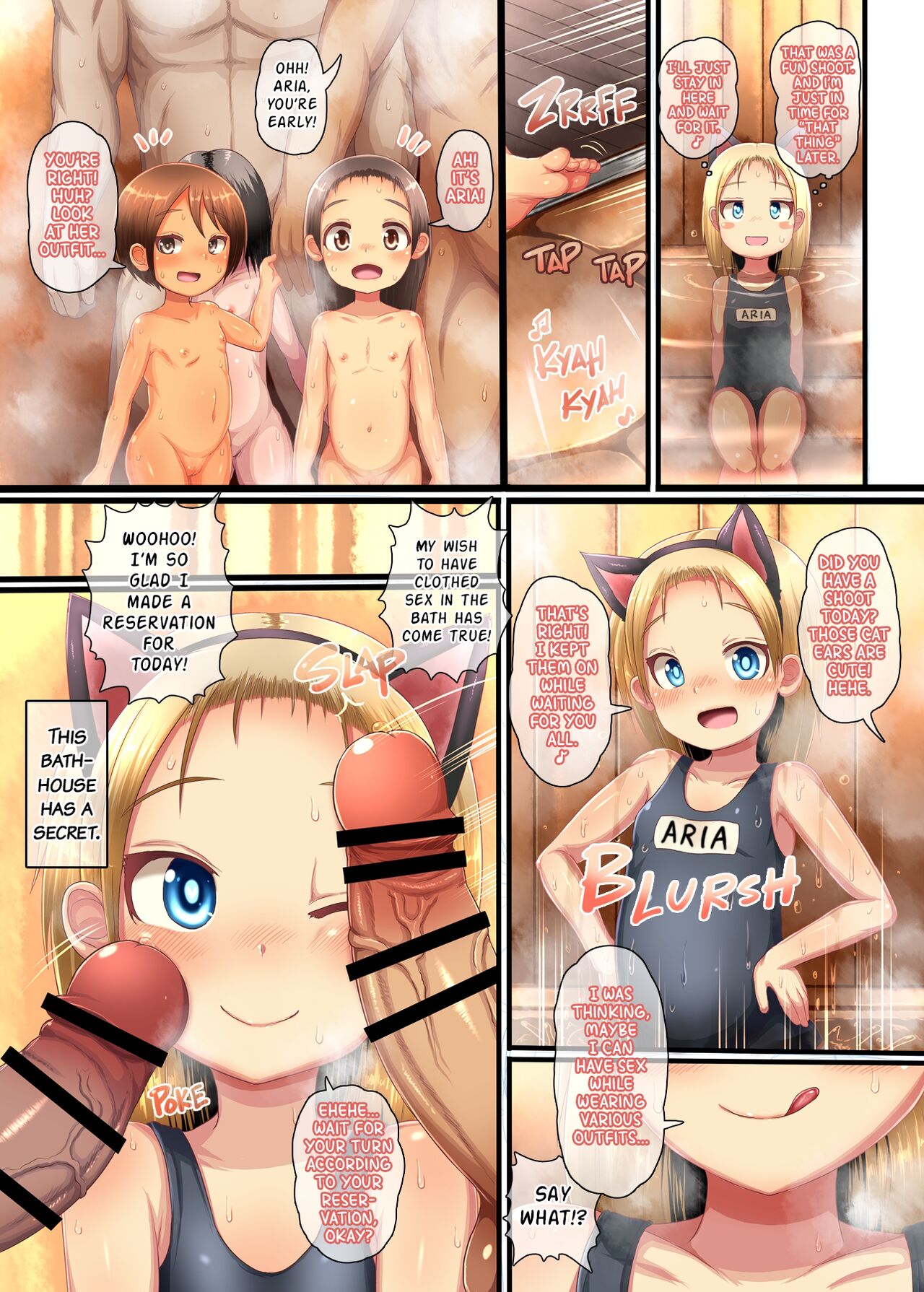Chibikko Sentou Kosukosu Ecchi! Dynamite | Rub-A-Dub-Dub Sex In The Tub! DYNAMITE page 3 full