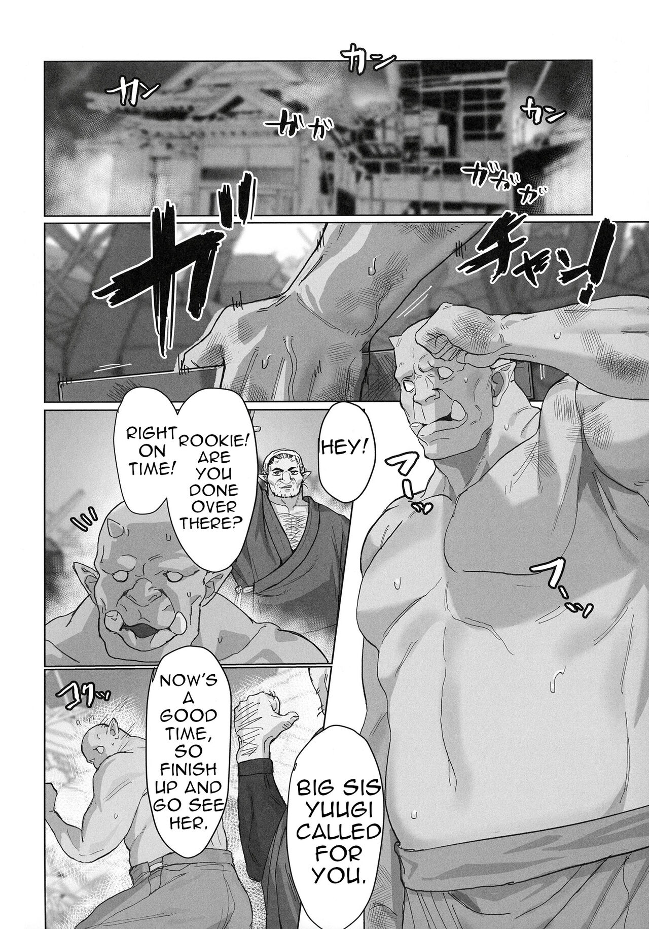 Yuugi Locked In A Grapple With An Orc 2   + cg draft page 2 full