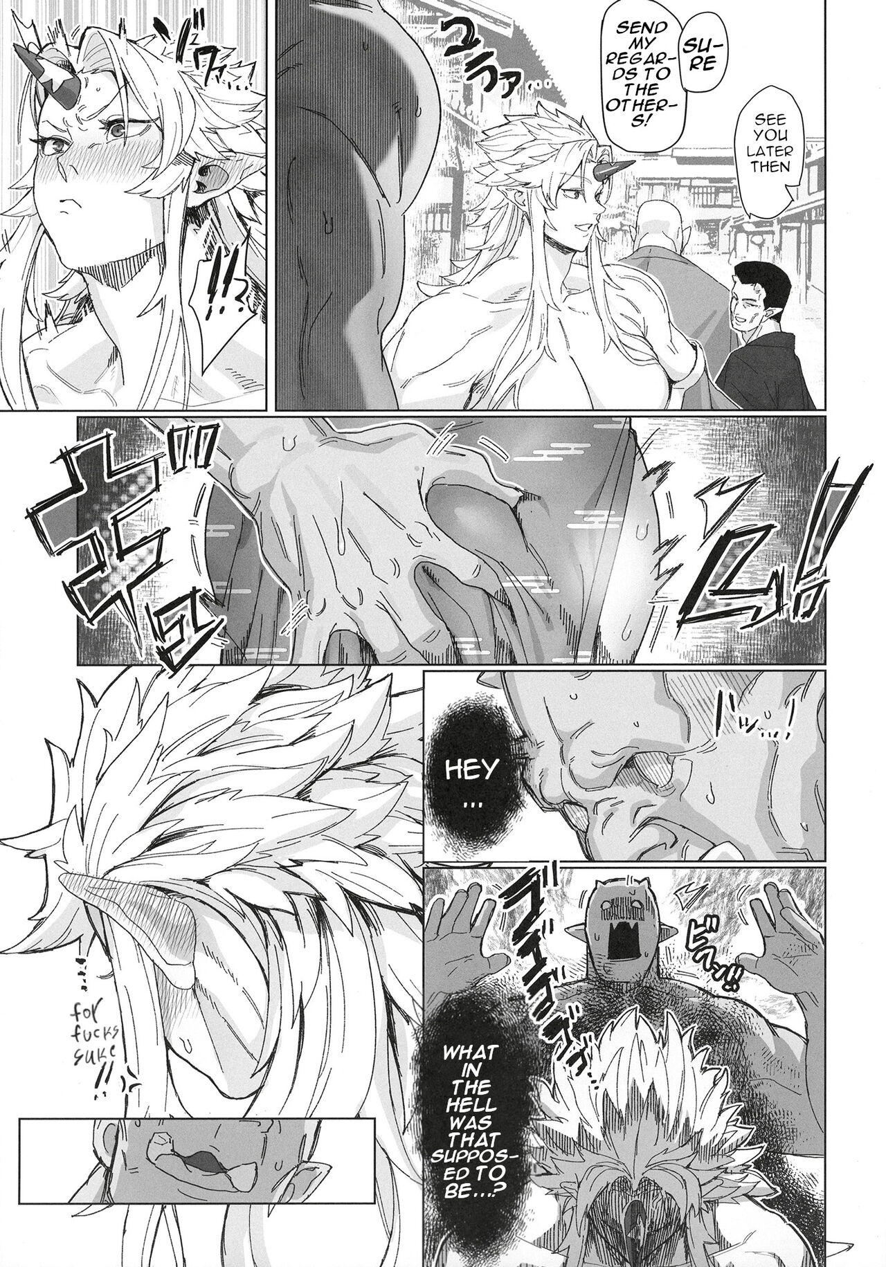 Yuugi Locked In A Grapple With An Orc 2   + cg draft page 5 full