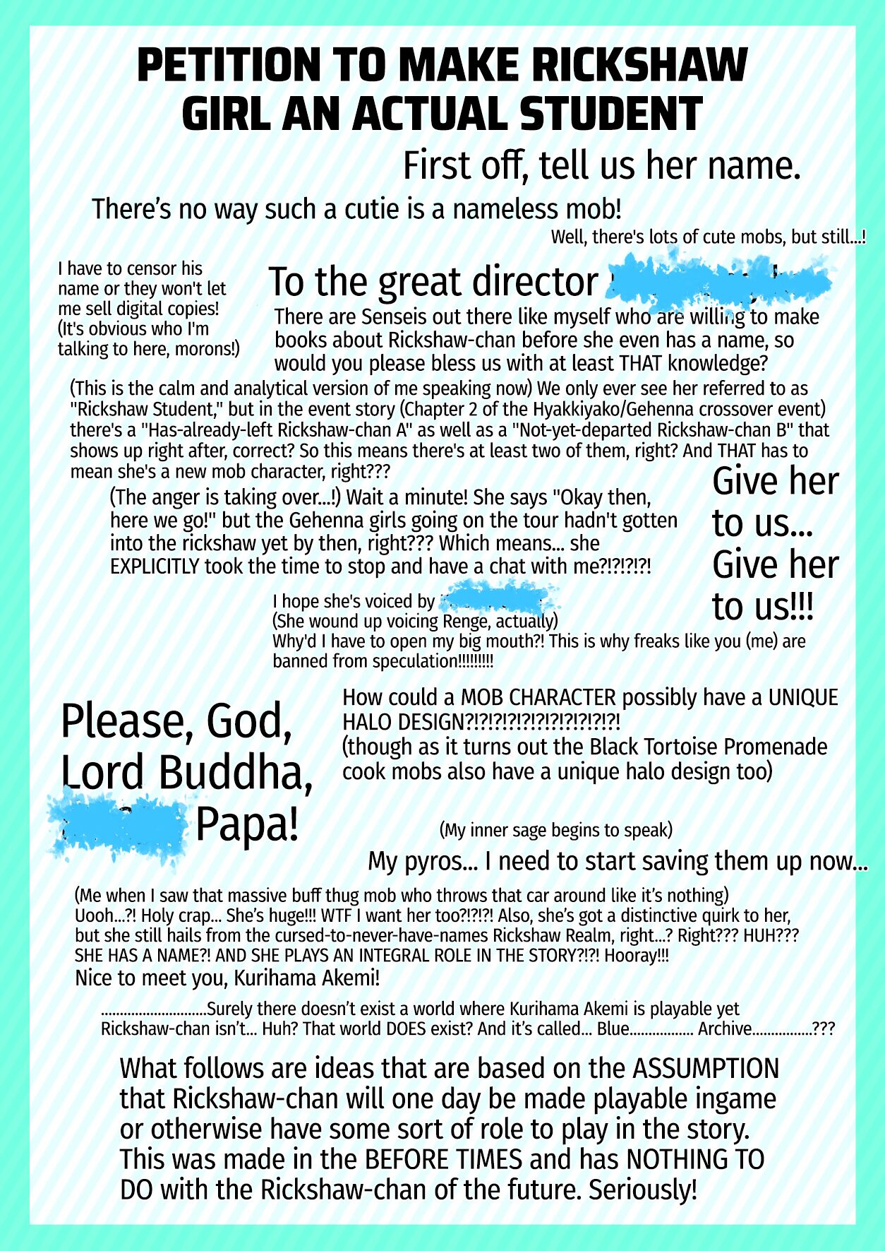 Onegai Idainaru Kim Yong-ha Toukatsu P! Jinrikisha-chan Jissoushite! | Please!!! Almighty Director Kim Yong-ha! Rickshaw-chan Needs To Be Made Playable! page 2 full