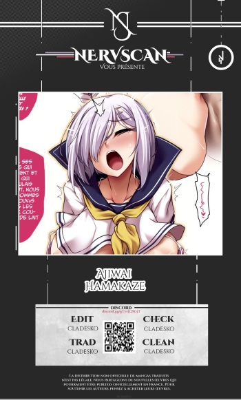 (C99) [CUNICULUS (Yositama)] Ajiwai Hamakaze | Le general veux gouter a Hamakaze (Kantai Collection -Kancolle-) [French] [CladeskoScantrad] cover