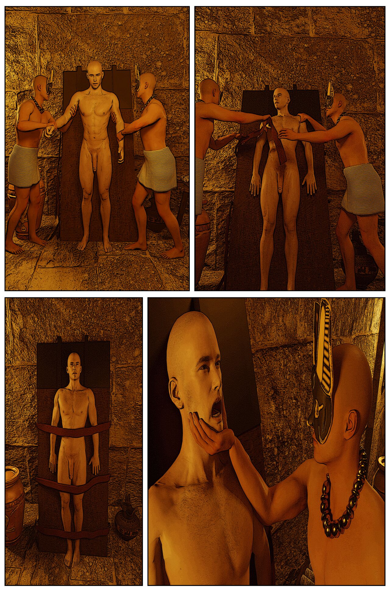 Brutal Male Mummification Comic page 10 full