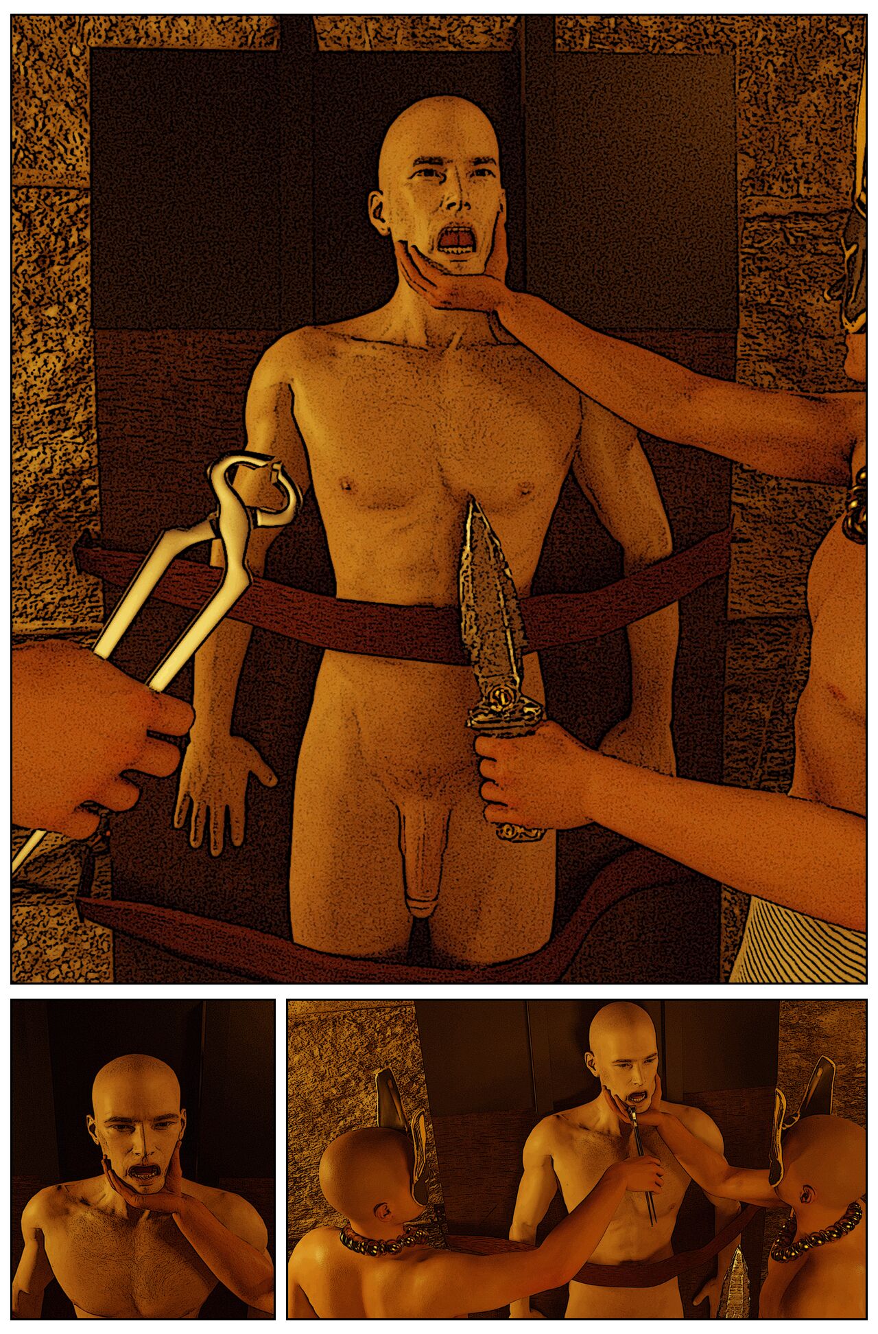 Brutal Male Mummification Comic page 11 full