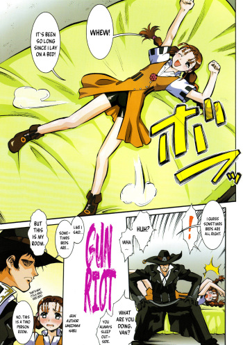 (C69) [Tsurikichi Doumei (Umedama Nabu)] Gan Soudou | Gun Riot (Irotsuki! Umedamanga Shuu ~Guai~) (GUN X SWORD) [English] =TB= cover