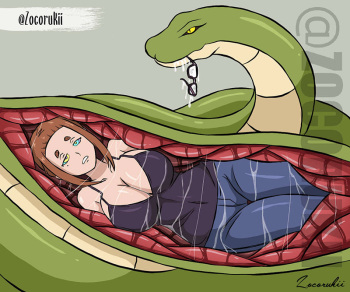 [Zocorukii] Swallowed and hypnotized by a snake. (Sumireko Ogawa) (Kaii to otome to kamikakushi) cover