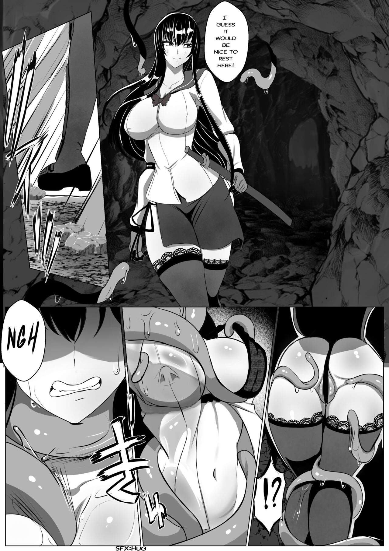 Saeko dominated by a tentacled enemy page 1 full
